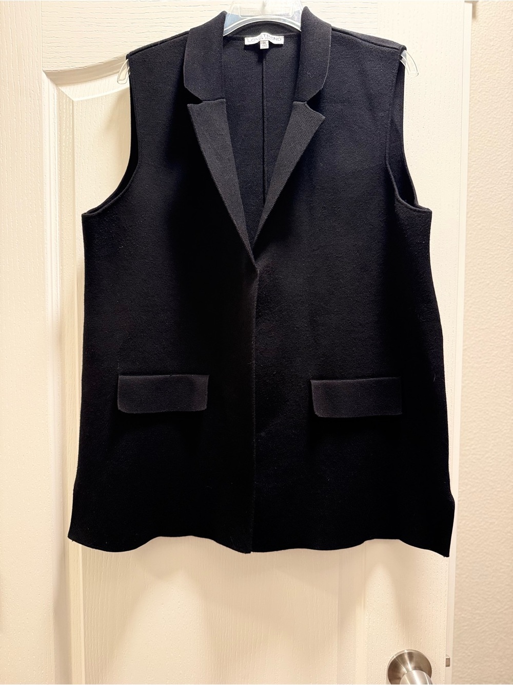 Structured Sleeveless Vest - Black